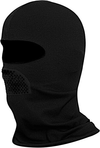 E4M Men’s Thermals Top and Bottom Set - Men’s Long Johns with Ski Mask, Black in Saudi Arabia
