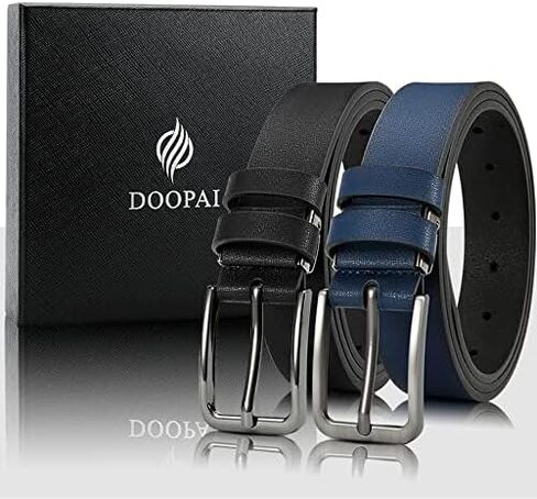 DOOPAI Men's Leather Belt - 1 3/8" Genuine Cowhide Dress Belt for Work, with Quick-Size Adjuster Golf & Casual in Saudi Arabia