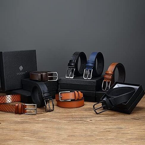 DOOPAI Men's Leather Belt - 1 3/8" Genuine Cowhide Dress Belt for Work, with Quick-Size Adjuster Golf & Casual in Saudi Arabia