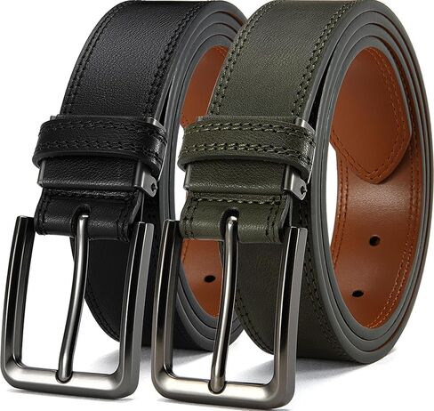 DOOPAI Men's Leather Belt - 1 3/8" Genuine Cowhide Dress Belt for Work, with Quick-Size Adjuster Golf & Casual in Kuwait