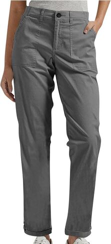 Work Pants Women High Waist Stretch Straight Leg Pants Casual Business Office Pant Trousers with Pockets in Saudi Arabia