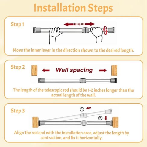 2 Pcs Small Tension Rods Adjustable 7 to 11 Inch Rod White Short Curtain Rods No Drill Expandable Spring Loaded Tension Rod for Small Window Closet Cupboard Shoe Rack in Saudi Arabia