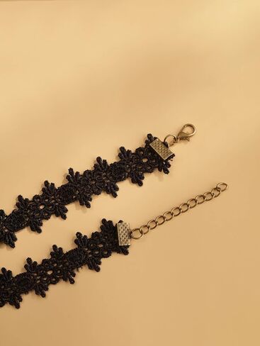 Sacina Gothic Vintage Black Teardrop Lace Choker, Gothic Necklace, Goth Jewelry, Halloween Christmas Jewelry Gift for Women in Saudi Arabia