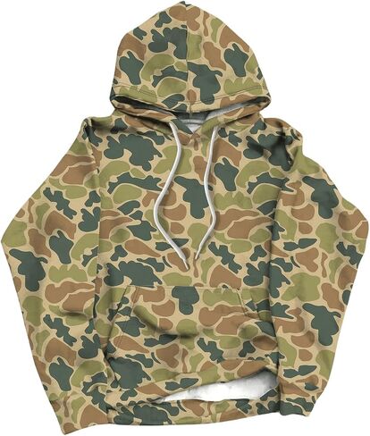 SOLY HUX Hoodies for Men Camo Sweatshirt Drawstring Long Sleeve Pullover Tops with Pocket in Saudi Arabia