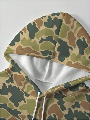 SOLY HUX Hoodies for Men Camo Sweatshirt Drawstring Long Sleeve Pullover Tops with Pocket in Saudi Arabia