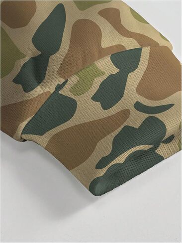 SOLY HUX Hoodies for Men Camo Sweatshirt Drawstring Long Sleeve Pullover Tops with Pocket in Saudi Arabia