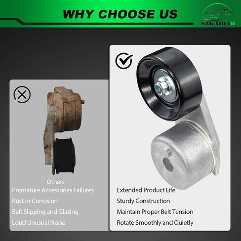 مجموعة شداد الحزام مع بكرة لـ: -Ford Ranger 1992-2011 لـ: -Mazda B2300 1995-2009 B2500 1998-2001 2.3L 2.5L OE# F87Z6B209CA 419-209 38155 1L5Q6A228AB 1L5Z6B209AA in Saudi Arabia