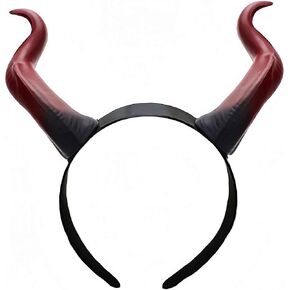 Devil Horns Headband for Women Men Red Halloween Hairband, Cosplay Costume Horn Hair Hoop, Gothic Devil Horn Hair Accessory for Halloween Parties, Rave, Cosplay in Saudi Arabia