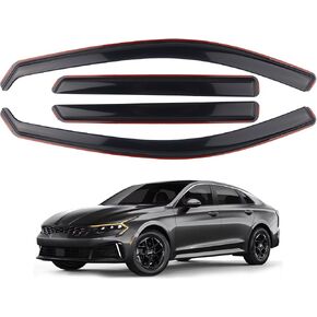 4 Pieces in-Channel Extra Durable Rain Guards Fit for 2021-2025 Kia K5,Window Deflectors,Window Visors (Smoke Black) in Saudi Arabia