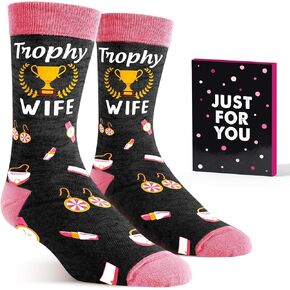 VICRAZY Gifts For Wife - Christmas Wonder Socks, Thoughtful Wife Gift, Ideal Stocking Stuffer, Perfect For Couples And Anniversaries, Unique Funny Gift For Women, Best Christmas Surprise From Husband in Kuwait