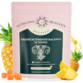 Premium Feminine Balance Gummies for Women - Hawaiian Pineapple Flavor for Women pH Balance & Digestive Health, Immune Support, Non-GMO, Vegetarian Friendly - 60 C in Saudi Arabia