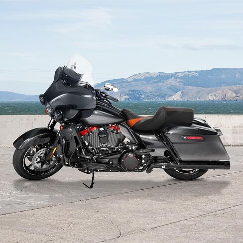 نسخة. مقعد راكب راكب جل من رايدر، مقعد ماسي 2-Up مناسب لدراجة Harley Touring Road King FLHR Street Glide FLHX Road Glide FLTRX 2009-2023 in Saudi Arabia