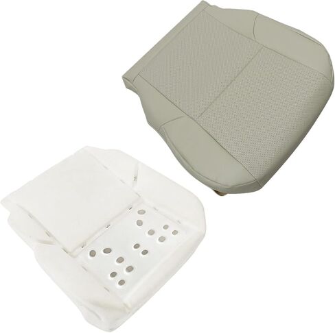 FZJDSD Ecru Tan Driver & Passenger Side Bottom & Top Lean Back Perforated Leather Seat Covers & Foam Cushion Compatible with Lexus GX460 2010 2011 2012 2013 2014 2015 2016 2017 in Saudi Arabia