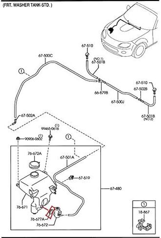 Mazda Washer Tank Grommet - S05B-76-677 in Saudi Arabia