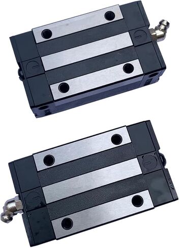 قطعتان من كتل المحمل HGW15، 15 مم HG15 حركة خطية كروية حاملة منزلق كتل CC لدليل الشريحة الخطي المربع السكك الحديدية HGW15 كبديل لجزء مجموعة CNC in Kuwait