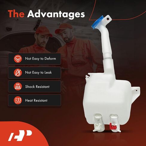 A-Premium Windshield Washer Reservoir Compatible with Select Honda Models - Fit 2007-2008, with (Cap/Washer Pump/Hose/Bracket) - Replace# 76840SAAE14 in Saudi Arabia