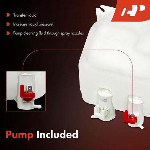 A-Premium Windshield Washer Reservoir Compatible with Select Honda Models - Fit 2007-2008, with (Cap/Washer Pump/Hose/Bracket) - Replace# 76840SAAE14 in Saudi Arabia
