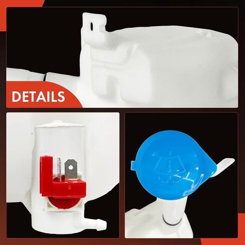A-Premium Windshield Washer Reservoir Compatible with Select Honda Models - Fit 2007-2008, with (Cap/Washer Pump/Hose/Bracket) - Replace# 76840SAAE14 in Saudi Arabia