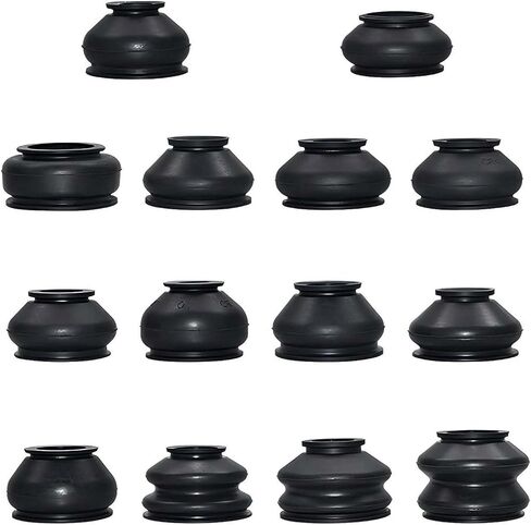 Tie Rod Boot, Tie Rod End Boot, Universal Ball Joint Head Dust Protection Cover, Rubber Dust Cover Kit, Car Suspension Steering Parts Accessories, Suitable to Most Vehicle (14PCS) in Saudi Arabia