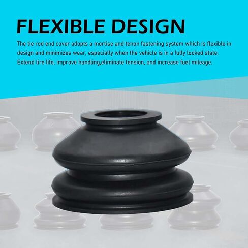 Tie Rod Boot, Tie Rod End Boot, Universal Ball Joint Head Dust Protection Cover, Rubber Dust Cover Kit, Car Suspension Steering Parts Accessories, Suitable to Most Vehicle (14PCS) in Saudi Arabia