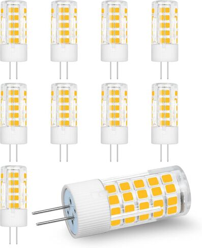 5 Pack G4 12V LED Light Bulbs, 4W (40w 30w Halogen Equivalent) Warm White 3000k AC DC 400 LM, G4 JC T3 Bi-Pin Base Bulb for Home and Landscape Lighting in Kuwait