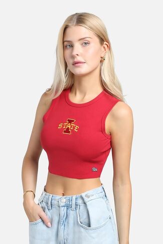 Hype & Vice Cut-Off Tank for Women - Ohio State University Top for Women, Cropped Fit Tank, College Shirts for Game Days - White, X-Large in Saudi Arabia