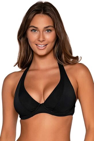 Sunsets Women's Standard Muse Halter Swimsuit Bikini Top with Underwire & Removable Cups in Saudi Arabia