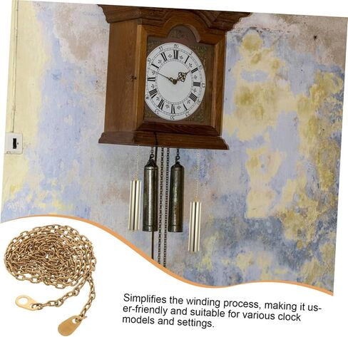 Heavyweight Steel Chain for Large Floor Clock Pendulum Clock Replacement Part with Smooth Winding Function Precision Mechanism Accessory and Home Decor in Saudi Arabia