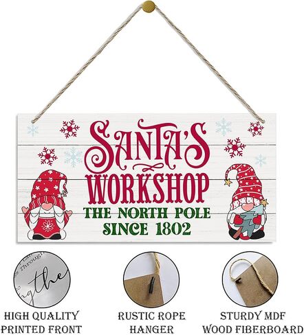 New Year Decor, Decorative Wood Hanging Wood Plaque, Wooden New Year Sign, New Year Decorations for Home Wall Door Decor, Rustic Wooden Holiday Decor, Hanging Decor With Rope, Happy New Year Sign MGB264 in Saudi Arabia