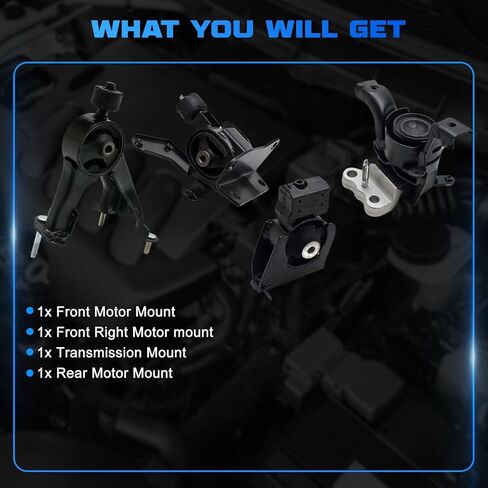 Engine Motor and Transmission Mount Kit 3Pcs Compatible with 2007-2014 Avalanche, Escalade, Escalade, Sierra, Silverado, Suburban, Tahoe, Yukon 5.3L 6.0L 6.2L Replace # A2638, A5365, A5365 in Kuwait