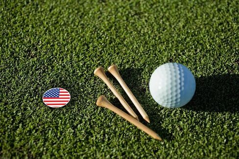 Four Leaf Clover Golf Ball Marker for Putting Green (20) - Quarter Sized Plastic Marker - Lays Flat on Green & Holds Position with Prong - Golf Essential & Golf Accessories in Saudi Arabia