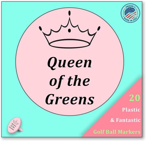 Four Leaf Clover Golf Ball Marker for Putting Green (20) - Quarter Sized Plastic Marker - Lays Flat on Green & Holds Position with Prong - Golf Essential & Golf Accessories in Saudi Arabia