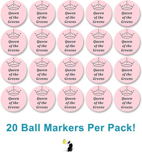 Four Leaf Clover Golf Ball Marker for Putting Green (20) - Quarter Sized Plastic Marker - Lays Flat on Green & Holds Position with Prong - Golf Essential & Golf Accessories in Saudi Arabia
