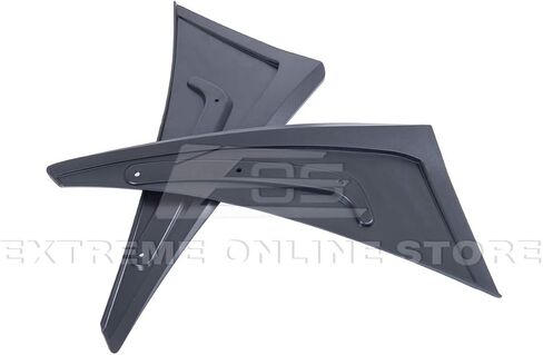 Replacement for 2016-Present Chevrolet Camaro All Models | GM Factory Extended Style ABS Plastic Texture Black Front Mud Flaps Splash Guard Pair in Saudi Arabia