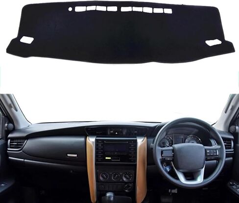 Fit for Toyota Fortuner 2016-2019,Car Dashboard Cover,Black Dash Mat Dashboard Cover,Anti-Slip Dash Pad Protective Cover in Saudi Arabia