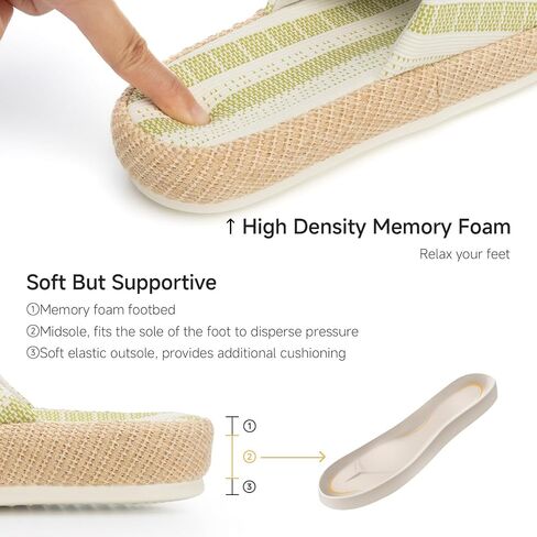 Chantomoo Womens Slippers Memory Foam Slippers for Women Open Toe Comfy House Slipper in Saudi Arabia