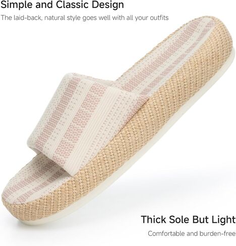 Chantomoo Womens Slippers Memory Foam Slippers for Women Open Toe Comfy House Slipper in Saudi Arabia