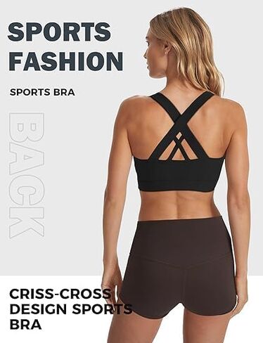 Sports Bras for Women, High Support Criss Cross Back Bras for Large Bust, High Impact Strappy Yoga Workout Bra in Saudi Arabia