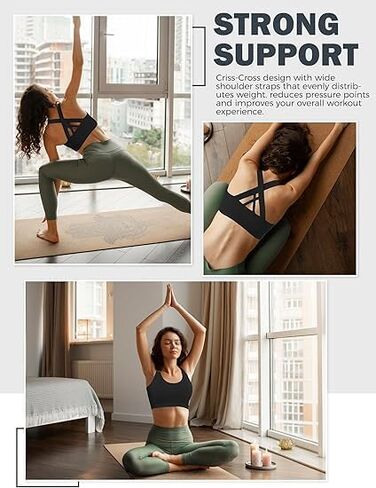 Sports Bras for Women, High Support Criss Cross Back Bras for Large Bust, High Impact Strappy Yoga Workout Bra in Saudi Arabia