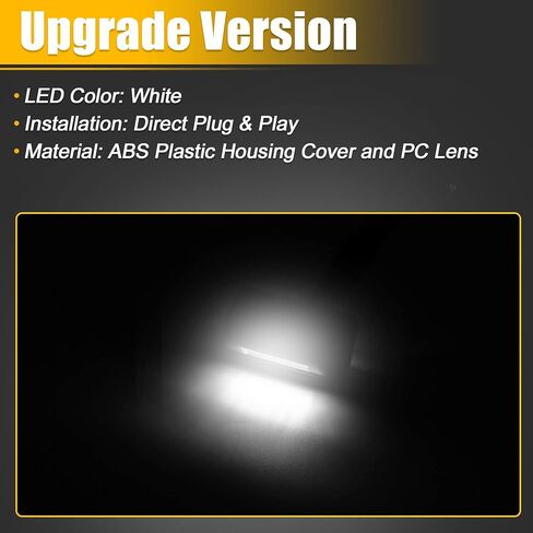 X AUTOHAUX 1 زوج ضوء لوحة ترخيص LED ضوء رقم السيارة مصباح 4388111 استبدال الضوء الأبيض لفورد ترانزيت 1985-1992 لفورد ترانزيت 1991-2000 in Saudi Arabia