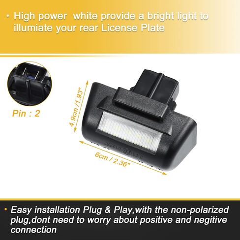 X AUTOHAUX 1 زوج ضوء لوحة ترخيص LED ضوء رقم السيارة مصباح 4388111 استبدال الضوء الأبيض لفورد ترانزيت 1985-1992 لفورد ترانزيت 1991-2000 in Saudi Arabia