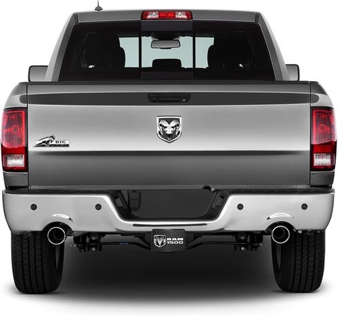 Compatible with - RAM 1500 UV Graphic Carbon Fiber Look Metal Face-Plate on ABS Plastic 2 Tow Hitch Cover in Saudi Arabia