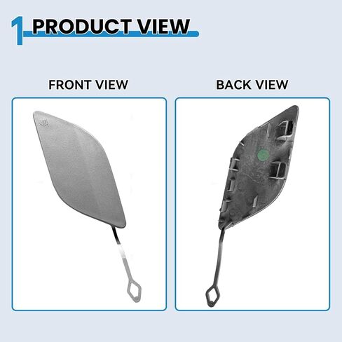 Rear Bumper Tow Hook Cover for Mercedes Benz GLK Class X204 GLK200 GLK220 GLK250 GLK280 GLK300 GLK350 2012 2013 2014 2015 Towing Hook Eye Cap 2048851224 (Black) in Kuwait