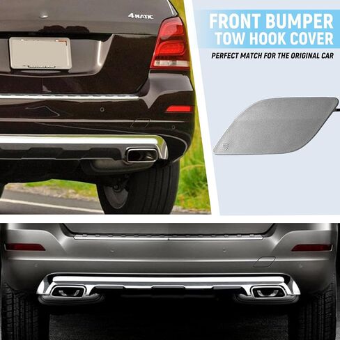 Rear Bumper Tow Hook Cover for Mercedes Benz GLK Class X204 GLK200 GLK220 GLK250 GLK280 GLK300 GLK350 2012 2013 2014 2015 Towing Hook Eye Cap 2048851224 (Black) in Kuwait