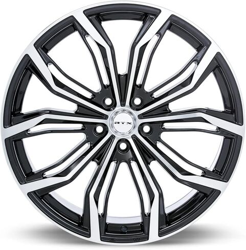 RTX BLACK WIDOW Custom Wheel - 17x7.5, 42 Offset, 5x114.3 Bolt Pattern, 70.3mm Hub - Black with Machined Face Rim in Saudi Arabia