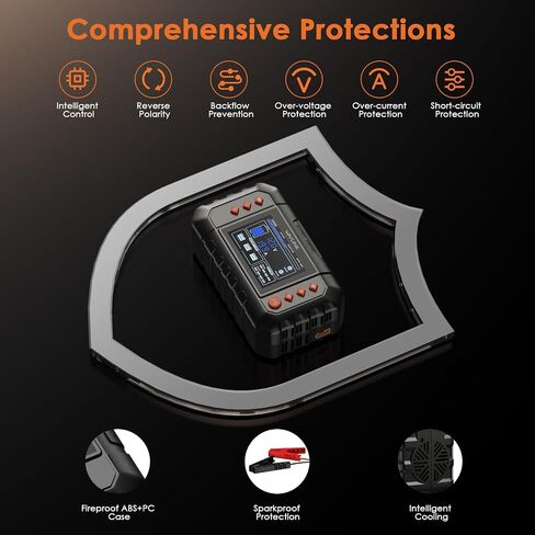 شاحن بطارية ذكي Wavlink ، شاحن بطارية 20-AMP ، مع شاحن بطارية مع شاشة LCD ، لبطاريات 6V/12V/24V للبطاريات/الليثيوم/LIFEPO4 ، وصياغة للبطارية ، و desulfurizer للسيارة ، والقوارب ، والدراجات النارية ، والدراجات النارية in Saudi Arabia