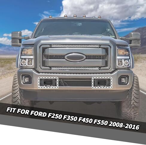 2 قطعة أغطية خطاف السحب الأمامي تناسب فورد F250 F350 F450 F550 2008-2016 (أحمر) in Saudi Arabia