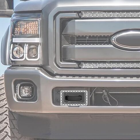 2 قطعة أغطية خطاف السحب الأمامي تناسب فورد F250 F350 F450 F550 2008-2016 (أحمر) in Saudi Arabia
