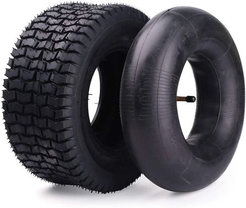 مجموعة إطارات وأنبوب داخلي مقاس 12 × 5.00-6 لشفرات الحلاقة (الإصدارات 19+) Dirt Quad وGo Kart، والدراجة الترابية، وATV، وجرارات الفناء، وجزازة العشب وأكثر من ذلك، أنبوب داخلي بديل ممتاز للإطارات مع ساق صمام معدني منحني مجموعة واحدة in Kuwait