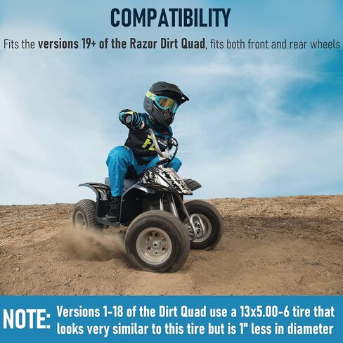 مجموعة إطارات وأنبوب داخلي مقاس 12 × 5.00-6 لشفرات الحلاقة (الإصدارات 19+) Dirt Quad وGo Kart، والدراجة الترابية، وATV، وجرارات الفناء، وجزازة العشب وأكثر من ذلك، أنبوب داخلي بديل ممتاز للإطارات مع ساق صمام معدني منحني مجموعة واحدة in Kuwait